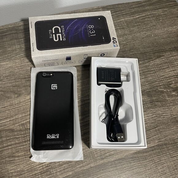 Stratus C5 Elite Cloud Mobile 4G 16GB Black Smartphone -New Open Box. - Picture 4 of 6